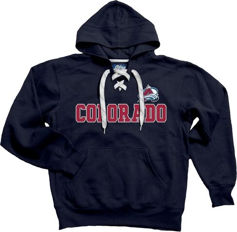 Blue 84 NHL unisex-adult Nhl Officially Licensed Lace Up Hockey Hooded Sweatshirt in Kuwait