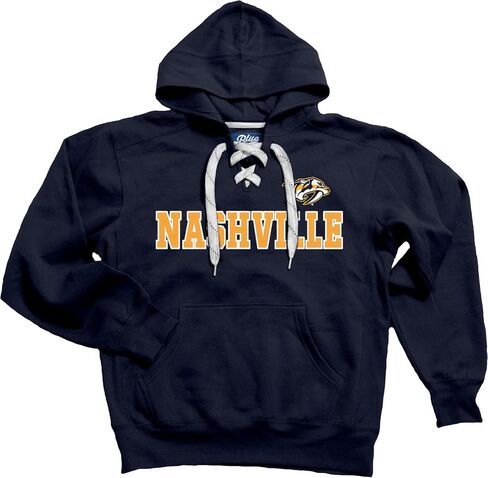 Blue 84 NHL unisex-adult Nhl Officially Licensed Lace Up Hockey Hooded Sweatshirt in Kuwait