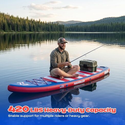 FunWater Nawakar قابل للنفخ SUP 11'x33 x6 لوح مجداف واقف مع تصميم ذيل السنونو، في كل مكان للبالغين / الشباب، لوح تجديف واسع وثابت مع ملحقات كاملة in Kuwait