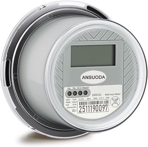 عداد كهربائي رقمي KWH 240 فولت 3 أسلاك، عداد طاقة RV وات ساعة، مراقب استهلاك الطاقة لمقطورة RV، العربة والنظام الكهربائي المنزلي (240، فولت (AC)) in Kuwait
