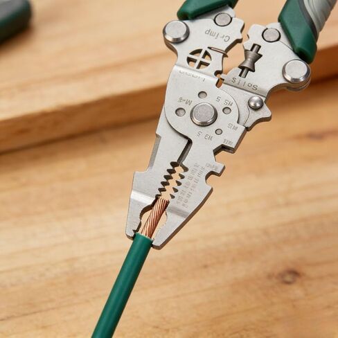 Folding Multifunction Wire Stripping Pliers, 1-Piece All-in-One Tool with Crimper & Cutter, Compact Electrical Pliers for Electricians in Kuwait