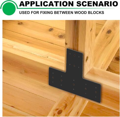4 Pack 17x12 T Brackets for Wood 6X6 Post, T Shape Flat Mending Plate Heavy Duty, Metal T Post to Beam Bracket, T Pergola Bracket in Kuwait