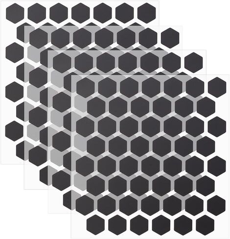 BENECREAT 208Pcs Reflective Hexagon Bike Stickers Decals, Hexagon Vinyl Stickers Accessories for Bicycle Frame, Helmet in Kuwait