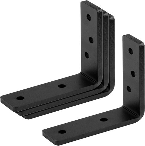 4 PCS Heavy Duty L Angle Bracket for Wood, Corner Brace, 5" x 5" x 1-1/2" | 5/16" Thick in Kuwait