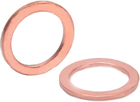 Zkenshan-washers M10 النحاس غسالة مسطحة حلقة الختم مجموعة طوقا للدراجات النارية دراجة سيارة الفرامل خط بانجو بولت سحق غسالات، 15 قطعة، مقاومة جيدة للتآكل in Kuwait