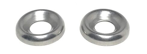 #14 Stainless Steel (316 Marine Grade Stainless) Finishing Washers Cup Washers Countersunk (50 Pieces) in Kuwait