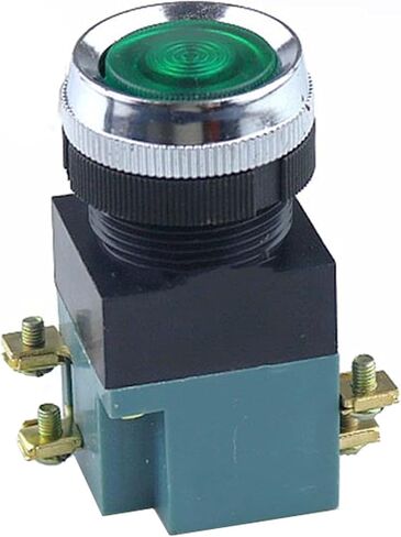 AMSH LA19-11 self Reset Button Switch Switch,Pneumatic Button Button Switch 25mm (Color : Green) in Kuwait