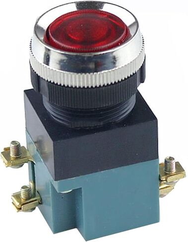 AMSH LA19-11 self Reset Button Switch Switch,Pneumatic Button Button Switch 25mm (Color : Green) in Kuwait