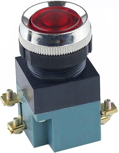 AMSH LA19-11 self Reset Button Switch Switch,Pneumatic Button Button Switch 25mm (Color : Green) in Kuwait