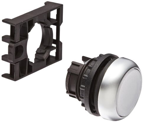 Eaton M22-DL-W Pushbutton, Illuminated, 22mm Diameter, White Color, Silver Bezel Color, Off-On Style in Saudi Arabia
