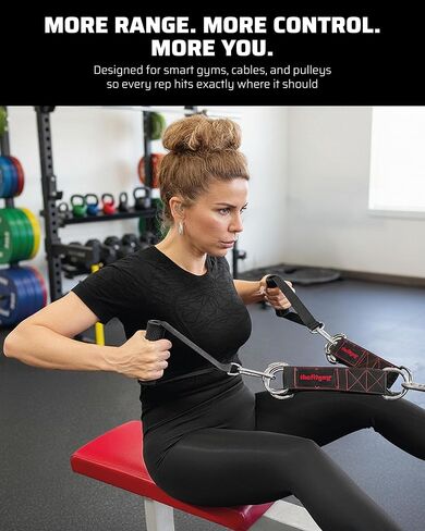 أشرطة مرفقات كابل THEFITGUY لصالة الألعاب الرياضية (زوج) واثنين من حبال ثلاثية الرؤوس المريحة ذات قبضة واحدة مقاس 16.5 بوصة وحزمة حبل ثلاثية الرؤوس مريحة مقاس 30 بوصة in Kuwait