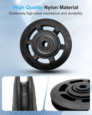 95mm Universal Bearing Pulley Wheel, 10 Pcs Nylon Lifting Bearing Wheel for Gym Fitness Equipment Part Cable Machine in Kuwait