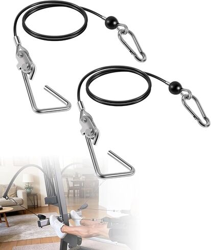 43" Rod Cable Assembly (Pair) for Bowflex Rod-Resistance Home Gyms - Heavy-Duty Replacement Cables with Hook & Rubber Stopper - Compatible with PR1000, Blaze, Sport, Xtreme SE, Power Pro, Ultimate in Kuwait