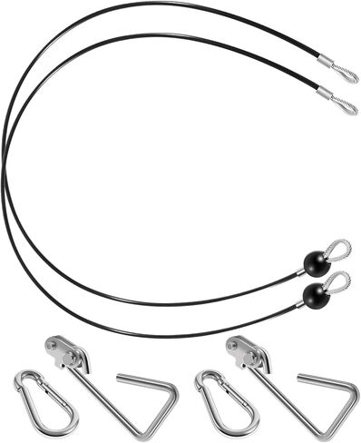 43" Rod Cable Assembly (Pair) for Bowflex Rod-Resistance Home Gyms - Heavy-Duty Replacement Cables with Hook & Rubber Stopper - Compatible with PR1000, Blaze, Sport, Xtreme SE, Power Pro, Ultimate in Kuwait