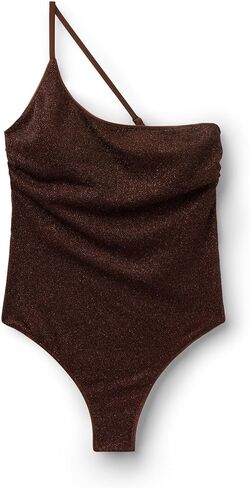 CALZEDONIA Woman's One-Shoulder Swimsuit Metallic Glow in Kuwait