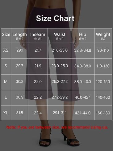 YEOREO Ease Low Rise Capris for Women Straight Leg No Front Seam V-Back Crop Workout Yoga Lounge 21" Gaucho Pants in Kuwait