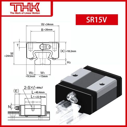 Flish SR15 THK Linear Block for SR15V Linear Motion Slider Rail Guide in Kuwait