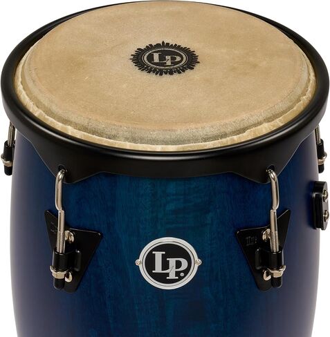 Latin Percussion LP646NYII City II Series Conga Set with Double Stand 10" & 11" Blue in Kuwait