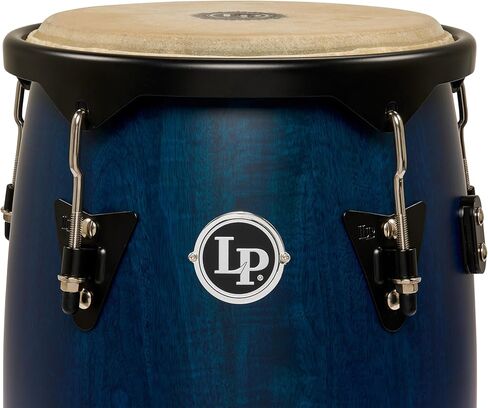 Latin Percussion LP646NYII City II Series Conga Set with Double Stand 10" & 11" Blue in Kuwait