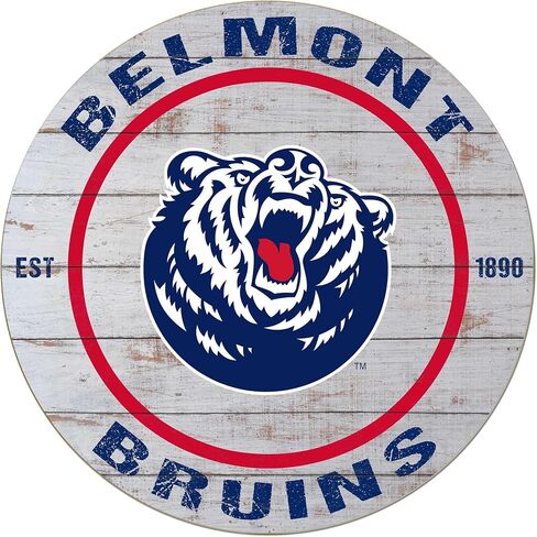KH Sports Fan Belmont Bruins Weathered Circle Sign, 20x20 Inches, Bruins Decor for Dorm Room, Fan Cave, Living Room; Display Your Team Spirit with This Belmont Bruins Wall Art in Kuwait