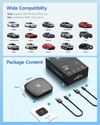 2026 Magic Box 3.0 CarPlay Android Auto & Wireless Carplay محول Dual WiFi + 4G تقسيم الشاشة وشاشة النسخ المتطابق تدعم Play-Store Dowanlaod أي تطبيق لتشغيل السيارة السلكية OEM in Kuwait