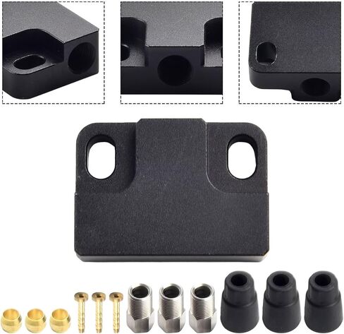 Hydraulic Brake Cable Tee Adapter 1 To 2 Modified Connector Aluminum Alloy Distribution Valve For Bike Tricycle Electric Vehicle (Rear) in Kuwait