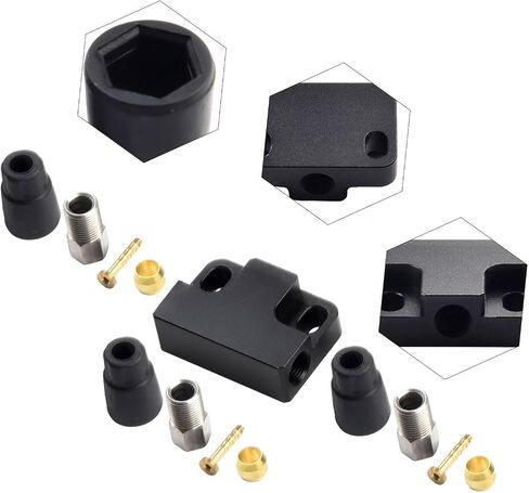 Hydraulic Brake Cable Tee Adapter 1 To 2 Modified Connector Aluminum Alloy Distribution Valve For Bike Tricycle Electric Vehicle (Rear) in Kuwait