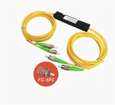 2X2 مقسم الألياف الضوئية FCA مقسم إلى اثنين من قارنات الألياف 2 * 2 مقرنة الألياف FBT FTTH FC UPC ABS box 2pcs (1550nm 50-50 FCAPC) in Kuwait