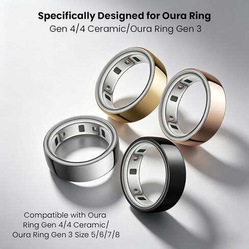 متوافق مع غطاء Oura الدائري الشفاف الجيل 4، مناسب لطبقة Oura Ring Gen 4/4 السيراميك/الجيل 3، غطاء Oura Ring Gen 4 غير المرئي المضاد للخدش رفيع للغاية، مقاس 5-8 in Kuwait
