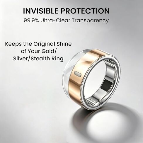 متوافق مع غطاء Oura الدائري الشفاف الجيل 4، مناسب لطبقة Oura Ring Gen 4/4 السيراميك/الجيل 3، غطاء Oura Ring Gen 4 غير المرئي المضاد للخدش رفيع للغاية، مقاس 5-8 in Kuwait