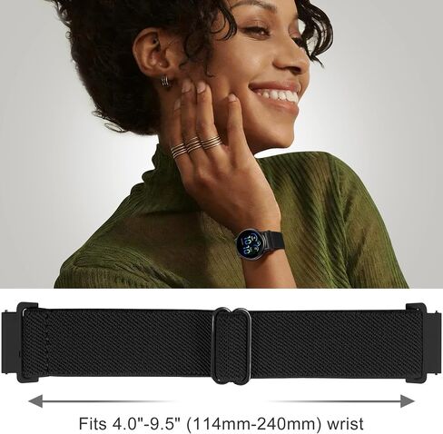 6 عبوات من الأربطة القابلة للتمدد 20 مم متوافقة مع Garmin Vivoactive 5/ Vivoactive 6/ Vivoactive 3، نسيج نايلون مرن قابل للتعديل أشرطة رياضية بديلة لـ Forerunner 645/55/165/165 Music/158/245/245 Music Women Men in Kuwait