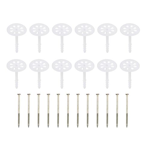 PATIKIL 102mm Perforated Insulation Pins, 30 Pcs Insulating Nails Wall Plug Plastic Expansion Bolt for Fixing Foam Boards to Masonry Wall or Ceiling in Saudi Arabia