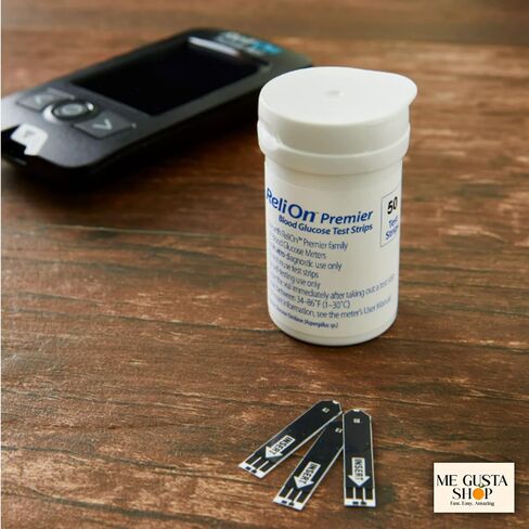 ReliOn Premier Blood Glucose Test Strips, 50 Count Pack of 3 Total 150 Includes Pill Organizer in Kuwait