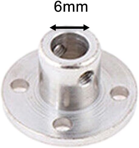 Flange Coupling Connector Rigid Coupling Shaft Axis Fittings Iron Build Suitable for Mechanical Engineering Lab Work, Inner diameter 6mm, Optional in Kuwait