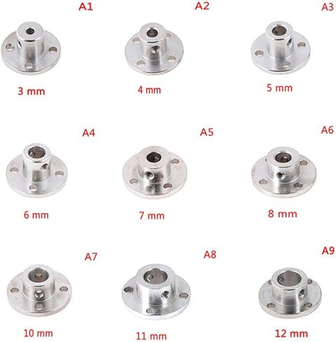 Flange Coupling Connector Rigid Coupling Shaft Axis Fittings Iron Build Suitable for Mechanical Engineering Lab Work, Inner diameter 6mm, Optional in Kuwait