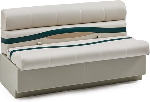 مقعد وقاعدة مقعد القارب العائم الفاخر مقاس 55 بوصة من DeckMate - باللون العاجي والأخضر والأسمر المصفر in Kuwait
