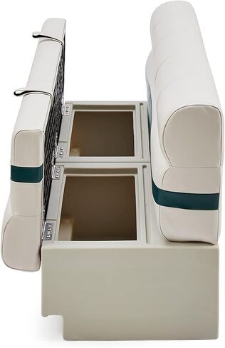 مقعد وقاعدة مقعد القارب العائم الفاخر مقاس 55 بوصة من DeckMate - باللون العاجي والأخضر والأسمر المصفر in Kuwait
