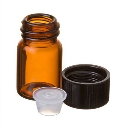 5/8 Dram Amber Glass Vial - Screw Cap w/Orifice Reducer- Pack of 144 in Kuwait