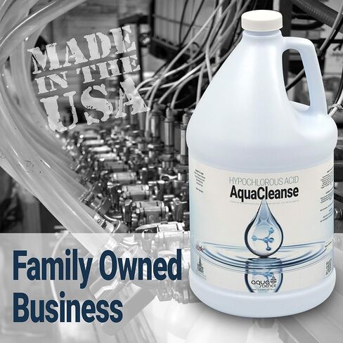 Hypochlorous Acid - 1 Gallon Refill Plus 32oz Spray Bottle Bundle | Convenient 500PPM HOCL For Multipurpose Application | Both Bottles Contain HOCL in Kuwait