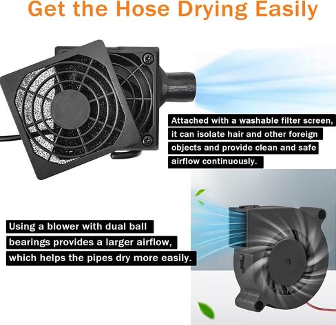 CPAP Hose Dryer | CPAP Hose Dryer Fan | Fast Drying for 22mm CPAP/BIPAP Tubes Cpap Tube Dryer Resmed Airsense Tubes Cpap Cleaning Machine for Airsense 11 10 Tubes in Kuwait