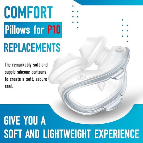 وسائد بديلة لوسادة الأنف AirFit P10، عبوتان، سيليكون فائق النعومة، ملاءمة آمنة، مانعة للتسرب، خالية من اللاتكس (كبيرة) in Kuwait