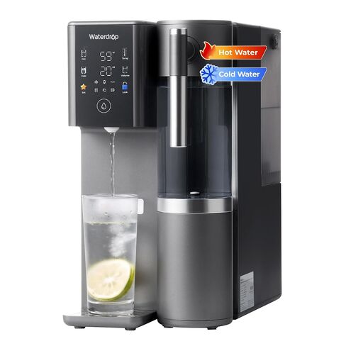 Waterdrop A2 Countertop Reverse Osmosis System, Hot and Cold RO System, Portable Pure Water Tank, Bottleless Water Cooler, 6 Temperature Settings, Hot Cold Room Water, 3:1 Pure to Drain in Kuwait