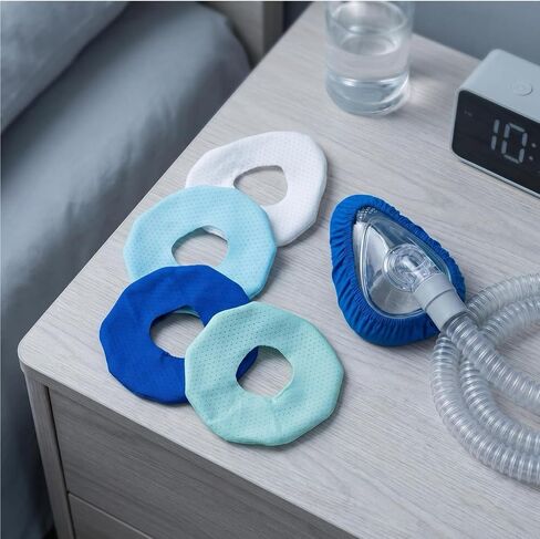 بطانات قناع CPAP تغطي كامل قناع الوجه 4 عبوات 4 ألوان مختلطة | حريري رائع، مناسب عالميًا لـ F20/F10، يقلل من التسربات والعلامات، مناسب للبشرة الحساسة in Kuwait
