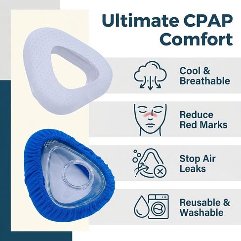 بطانات قناع CPAP تغطي كامل قناع الوجه 4 عبوات 4 ألوان مختلطة | حريري رائع، مناسب عالميًا لـ F20/F10، يقلل من التسربات والعلامات، مناسب للبشرة الحساسة in Kuwait