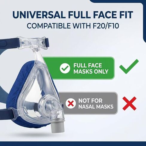 بطانات قناع CPAP تغطي كامل قناع الوجه 4 عبوات 4 ألوان مختلطة | حريري رائع، مناسب عالميًا لـ F20/F10، يقلل من التسربات والعلامات، مناسب للبشرة الحساسة in Kuwait