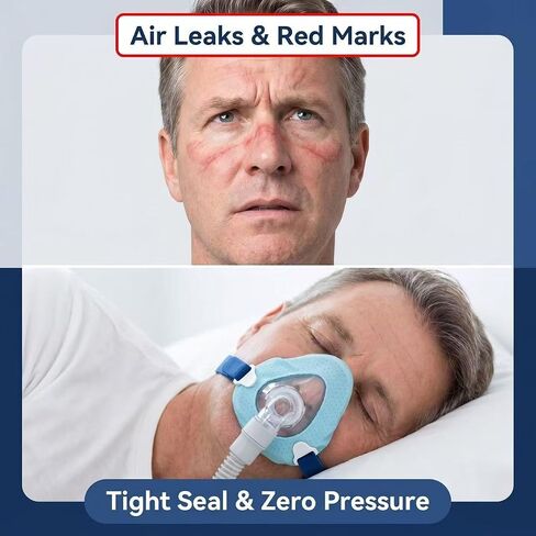 بطانات قناع CPAP تغطي كامل قناع الوجه 4 عبوات 4 ألوان مختلطة | حريري رائع، مناسب عالميًا لـ F20/F10، يقلل من التسربات والعلامات، مناسب للبشرة الحساسة in Kuwait