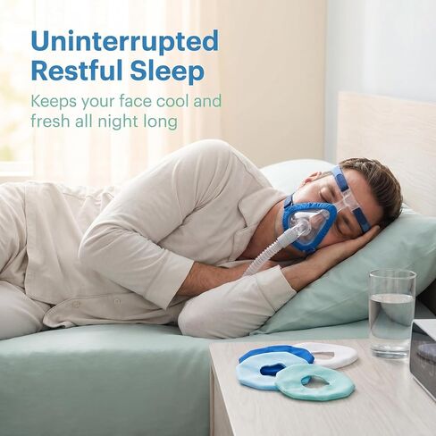 بطانات قناع CPAP تغطي كامل قناع الوجه 4 عبوات 4 ألوان مختلطة | حريري رائع، مناسب عالميًا لـ F20/F10، يقلل من التسربات والعلامات، مناسب للبشرة الحساسة in Kuwait