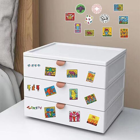 50Pcs Keith Haring Stickers for Water Bottle Cup Laptop Guitar Car Motorcycle Bike Skateboard Luggage Box Vinyl Waterproof Graffiti Patches in Saudi Arabia