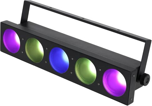 Rockville Bundle: (2) Five-Eye 5 Head RGB Blinder Light, 19 Channel DMX, Super Bright, Durable Aluminum Case, Control Each Light, Auto for Stage, DJ Events, and Venues (2 Items) in Kuwait