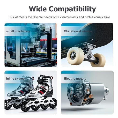 60Pcs Carbon Steel Ball Bearings Assortment Kit, Deep Groove Bearings 693ZZ, 623ZZ, 624ZZ, 685ZZ, 687ZZ, 627ZZ, Suitable for Small Machinery Applications in Kuwait
